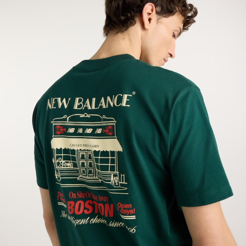 Remera New Balance de Hombre - Grab a Bite - MT62S7YPNOG GREEN