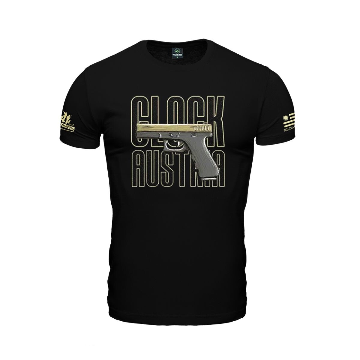 Remera manga corta pistola Glock - Negro 