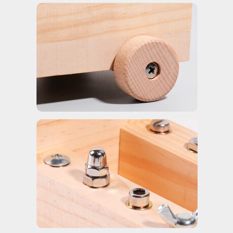 Camión De Madera Interactivo Herramientas Sensoriales El Rey Jug019018