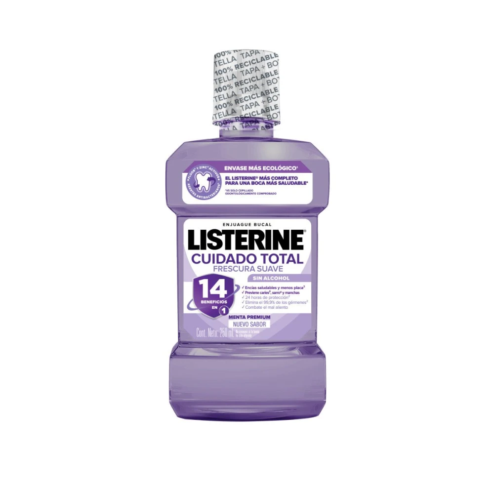 LISTERINE CUIDADO TOTAL ENJ ZERO 250 ML.