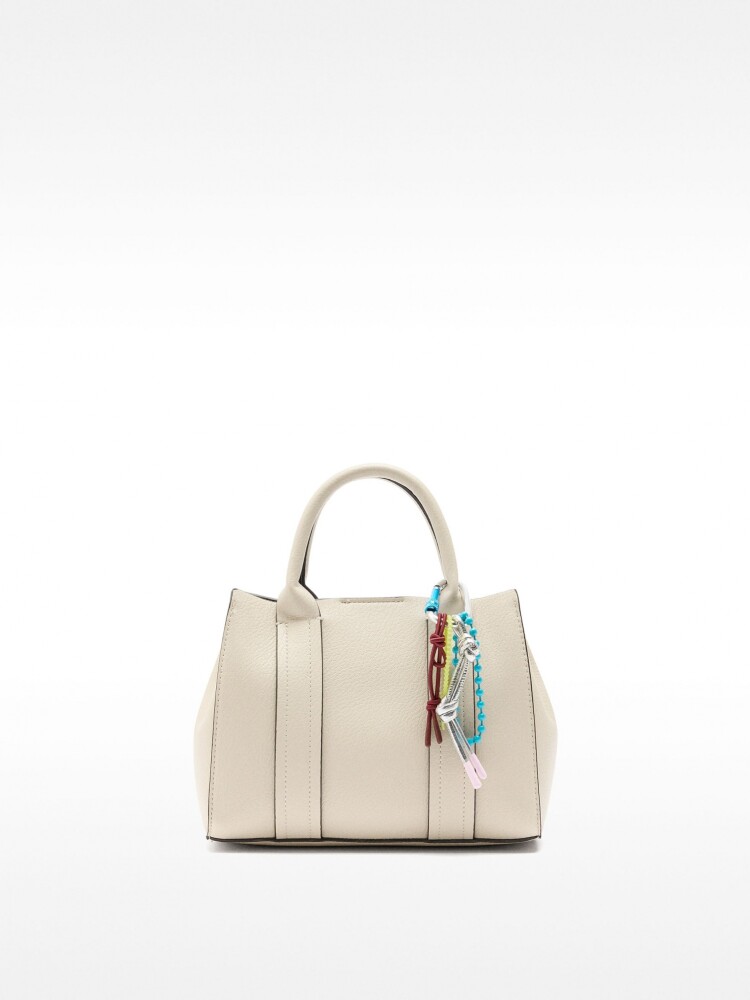 Bolso Tote Con Colgante S crudo