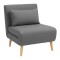 Sillon cama Trifold 1 cuerpo Gris