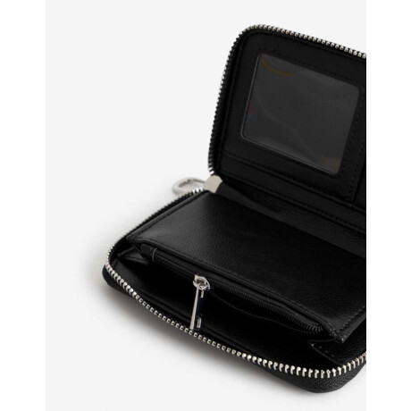 Billetera Zip Round Negro