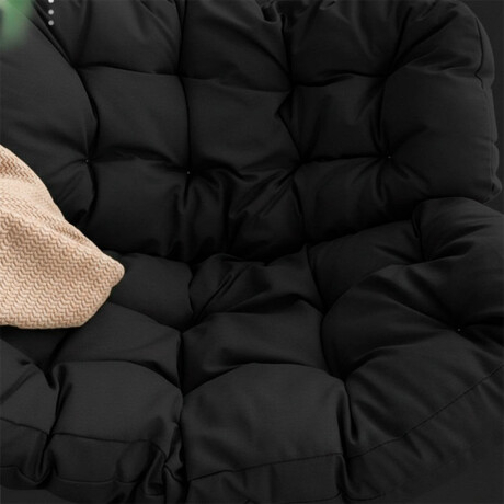 Silla Sillón Nido Mecedor Acolchado Grande Relax Negro