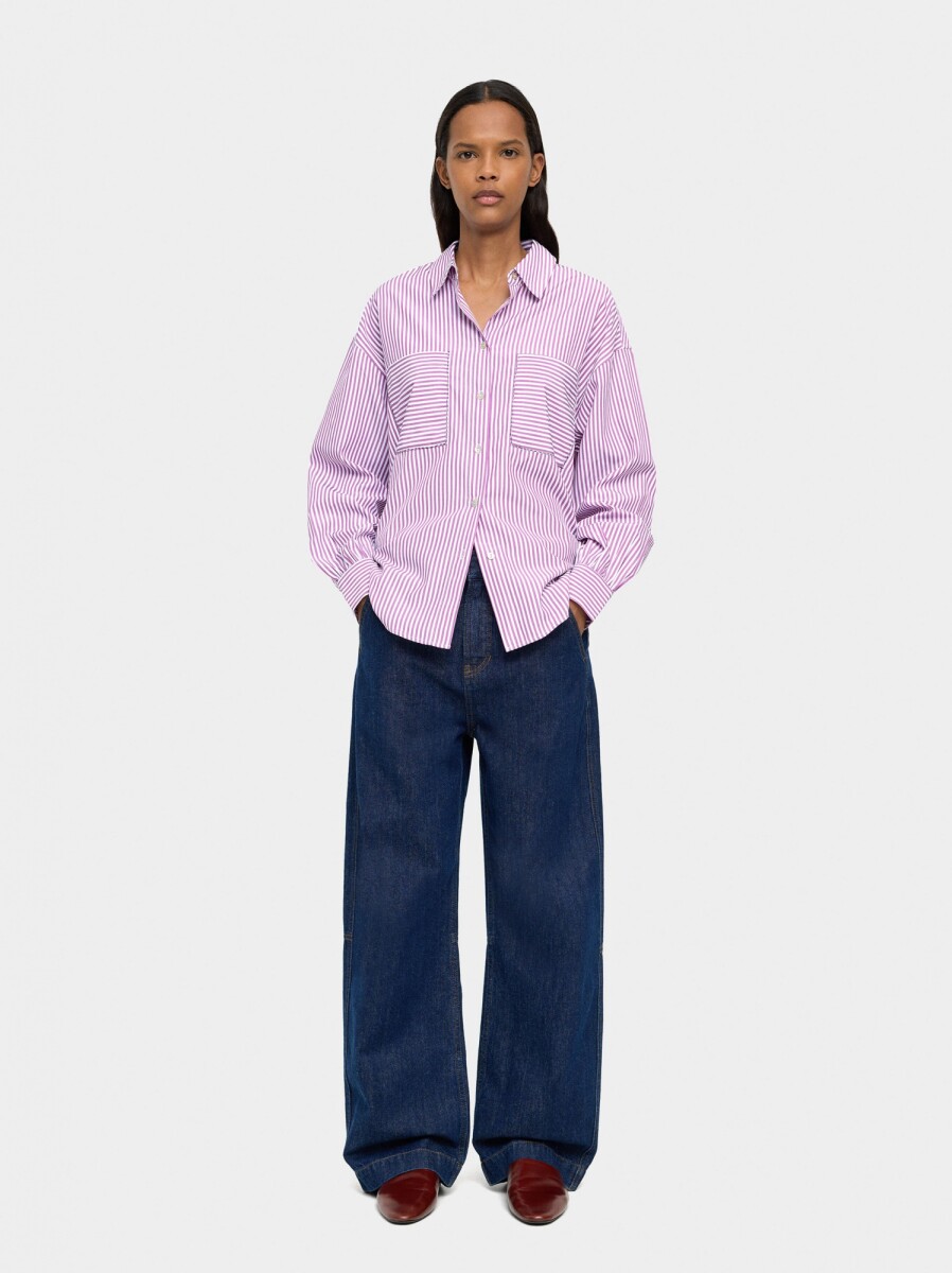 Camisa Manga Larga A Rayas - multicolor 