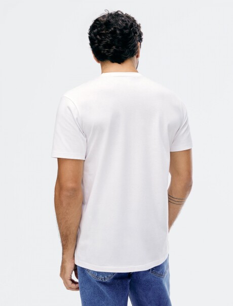 CAMISETA BÁSICA UNISSEX REGULAR WORLD BLANCO