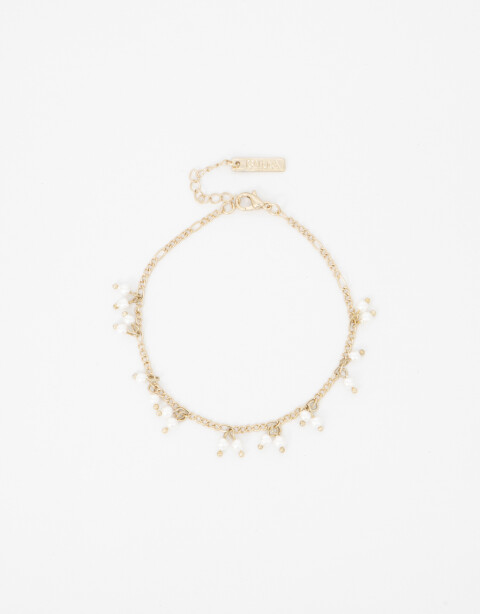 Pulseras Flexibles Perla Pulsera Flexible Perlas - Dorado