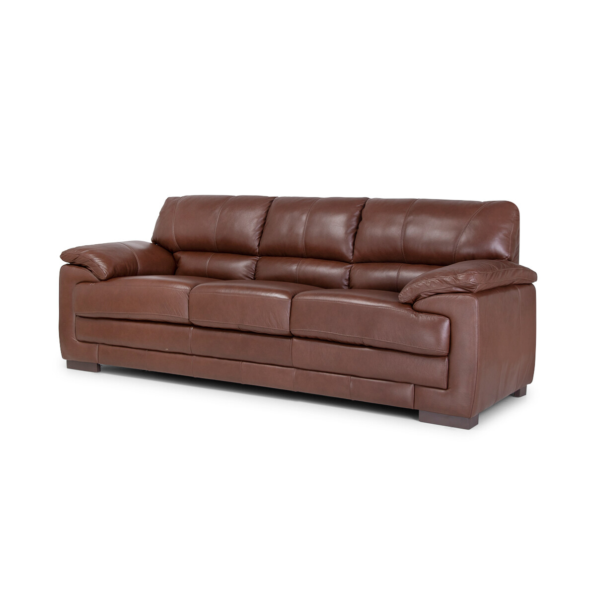 Sofá Oxford - Cuero Básico - 3 Cuerpos - New Brown 