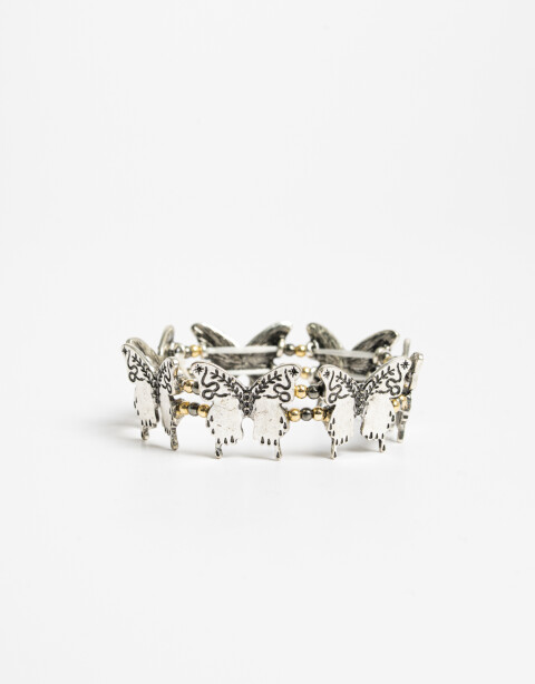 Pulseras Elásticas Folk Pulsera Elástica Mariposa Boho - Dorado Antique Gold