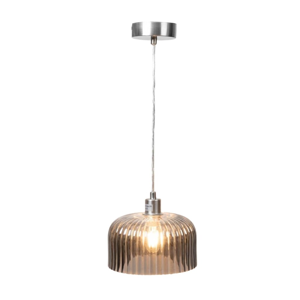 LÁMPARA DE TECHO LP95677 METAL-Y-VIDRIO GRIS LP95677