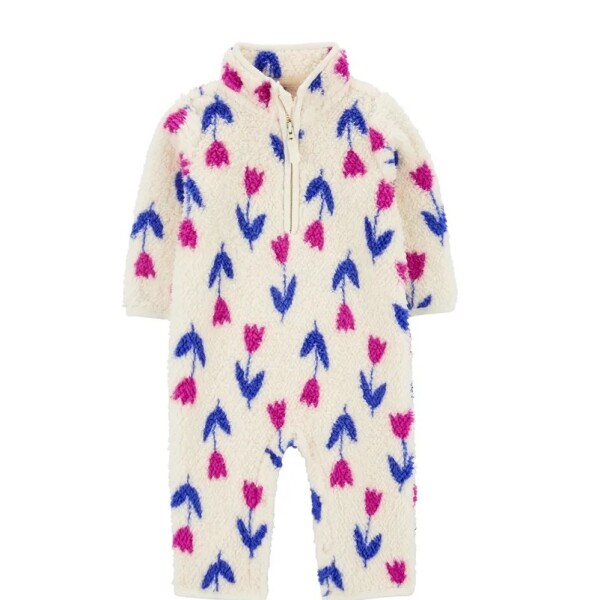 Enterito Carters Fleece Beige Flores Enterito Carters Fleece Beige Flores