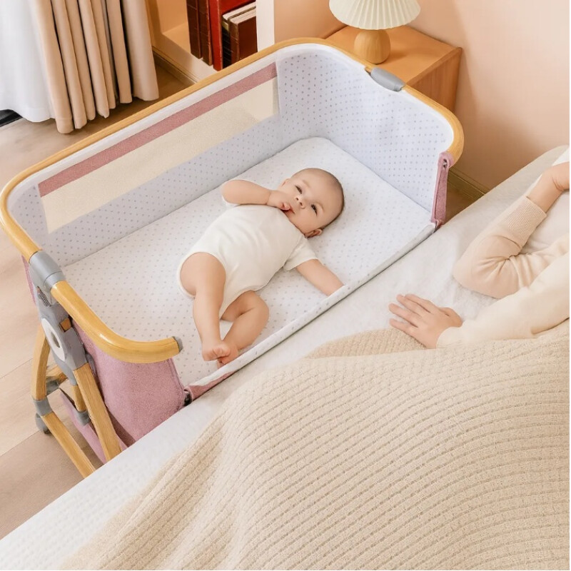 Cuna Colecho Moisés Cambiador Y Ruedas Rosa