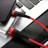 Cable Cargador Micro Usb Malla Super Reforzado Treqa 1 Metro Variante Color Rojo
