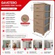 Gavetero cajonera simil ratán MARRON CLARO