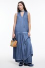 VESTIDO HALTER Azul