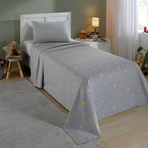 Juego Sábanas Infantil 150 Hilos 1 Plaza Dohler Brilla en la Oscuridad U