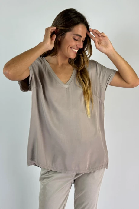 BLUSA GROSELLA vison l/xl