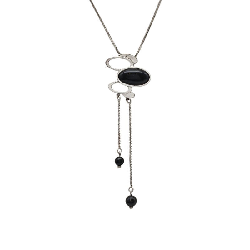 Conjunto colgante vintage Ónix - Plata 925 - Piedra Ónix- CJ3061 Conpiedra