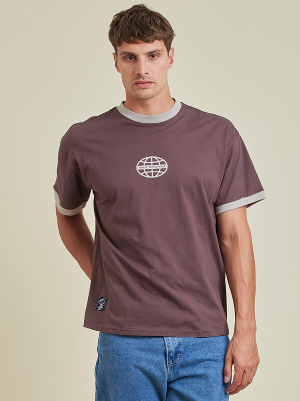 T-SHIRT RUNEL RUSTY MarrÓn
