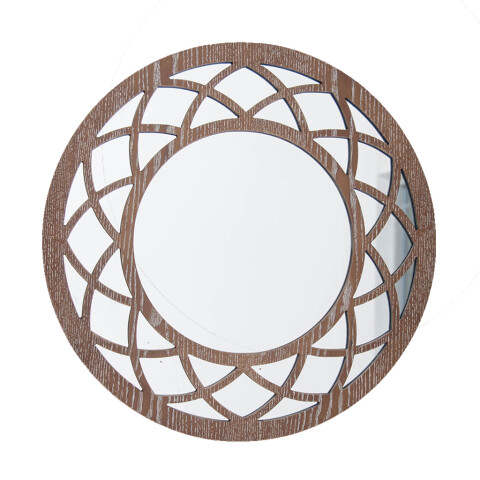 ESPEJO CIRC. MARCO DISEÑO TRIANGULOS D50CM MADERA ESPEJO CIRC. MARCO DISEÑO TRIANGULOS D50CM MADERA