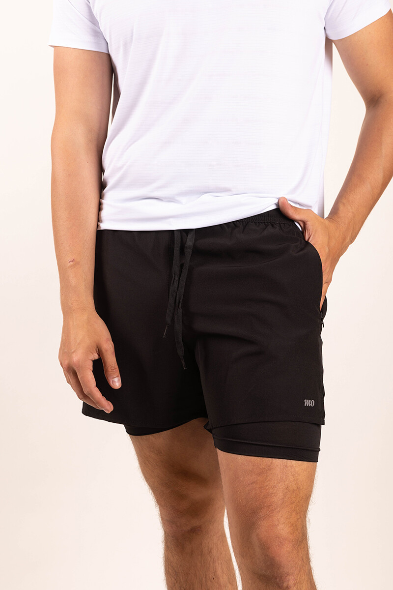 Short con calza interna - Negro 