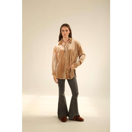 Camisa Bimba Velvet Beige