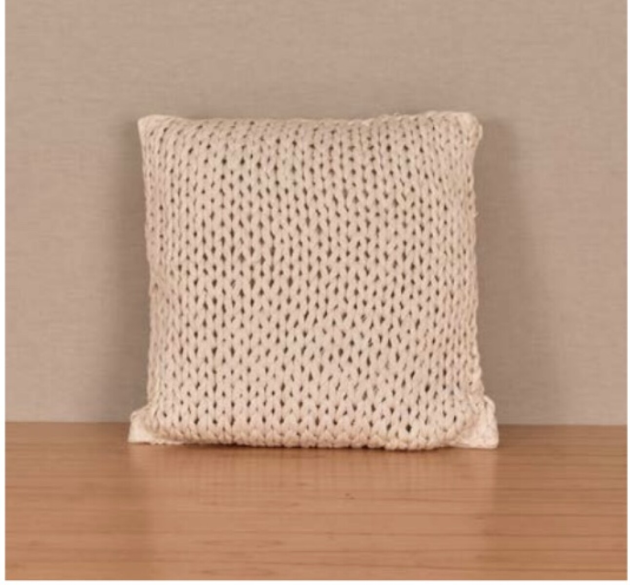 Almohadón Deco Tejido Doble Punto Merino - Crudo 