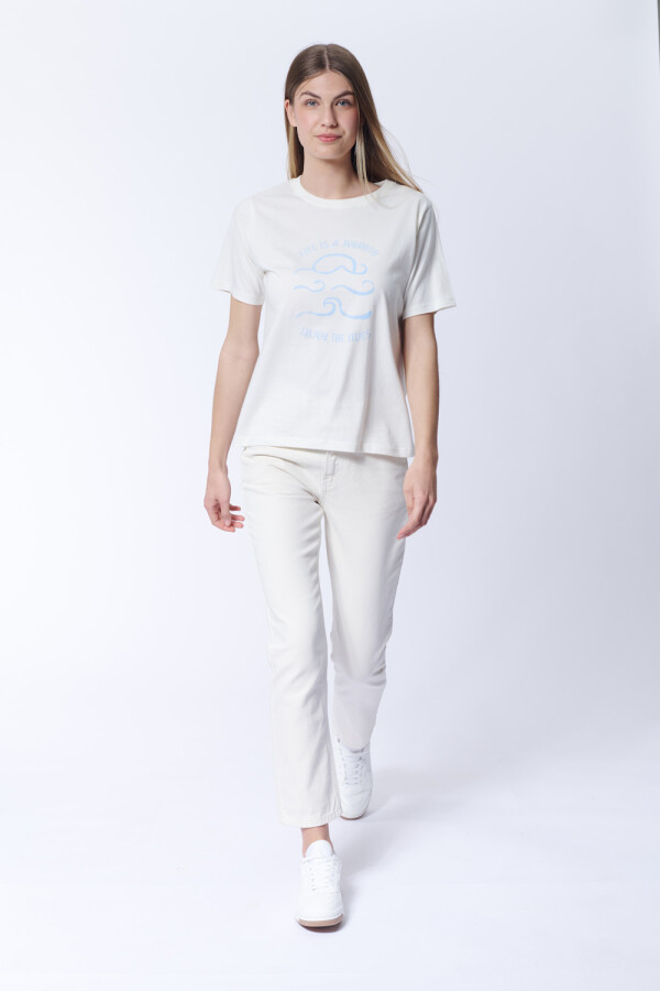 Pantalón Jean Recto Clásico Crudo
