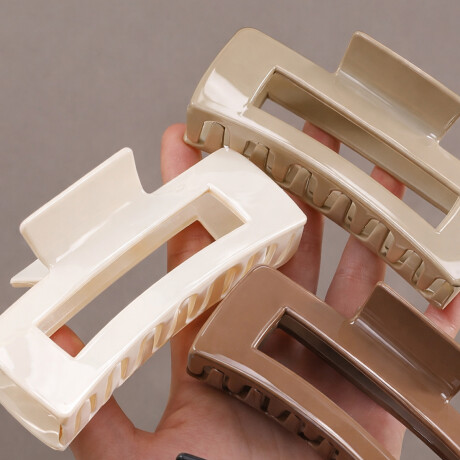 Broche pinza de pelo de silicona flexible Blanco