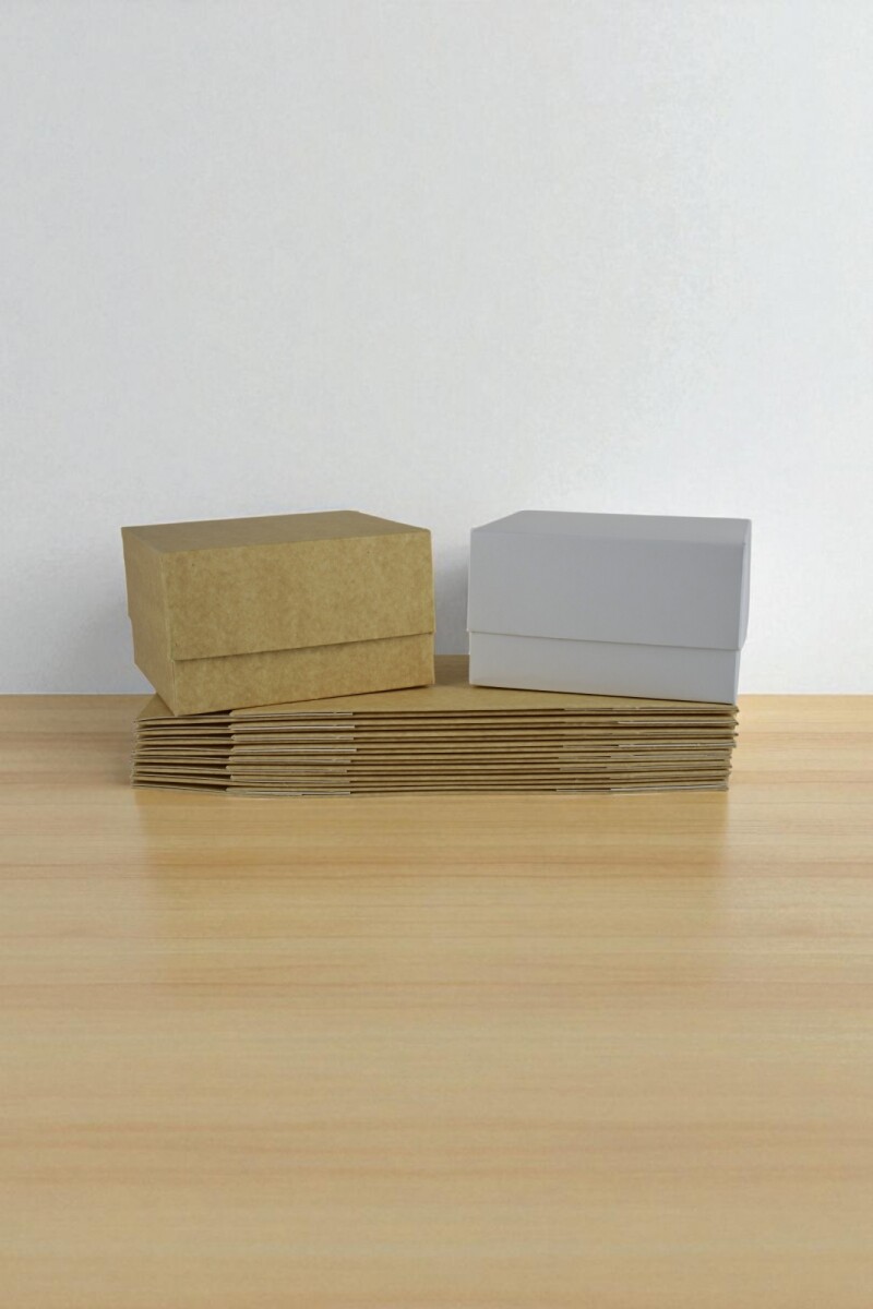Pack x 20 unid - caja 06 eco 15x16x9 cm. - REVERSIBLE BLANCO MADERA 