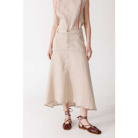 Pre Venta Falda Pomela Beige