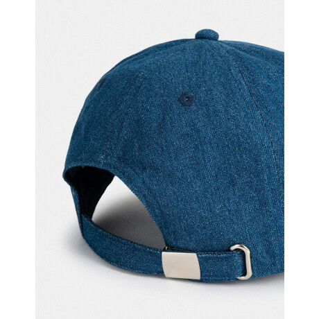 Gorra Denim Bordada Azul Gastado