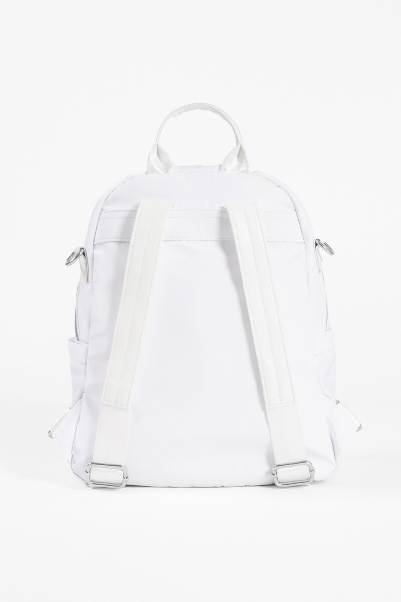Mochila - bandolera grande con correa cordon blanco