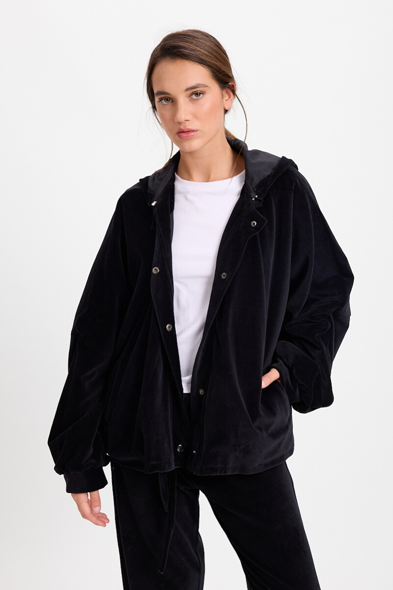 Campera Hoodie - Negro 