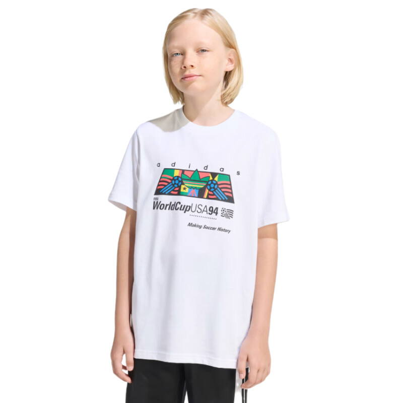 Remera Adidas Lo Gfx Niño - Blanco Remera Adidas Lo Gfx Niño - Blanco