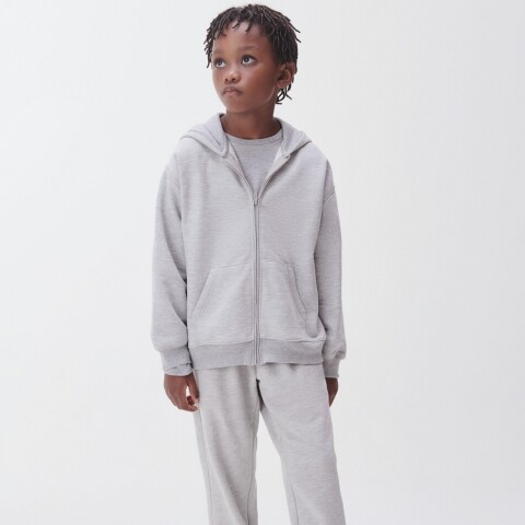 JAQUETA INFANTIL CINZA MESCLA