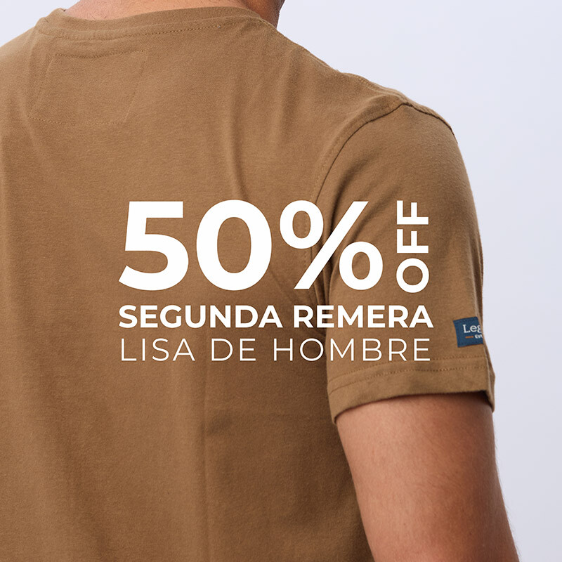 50 en segunda remera de hombre