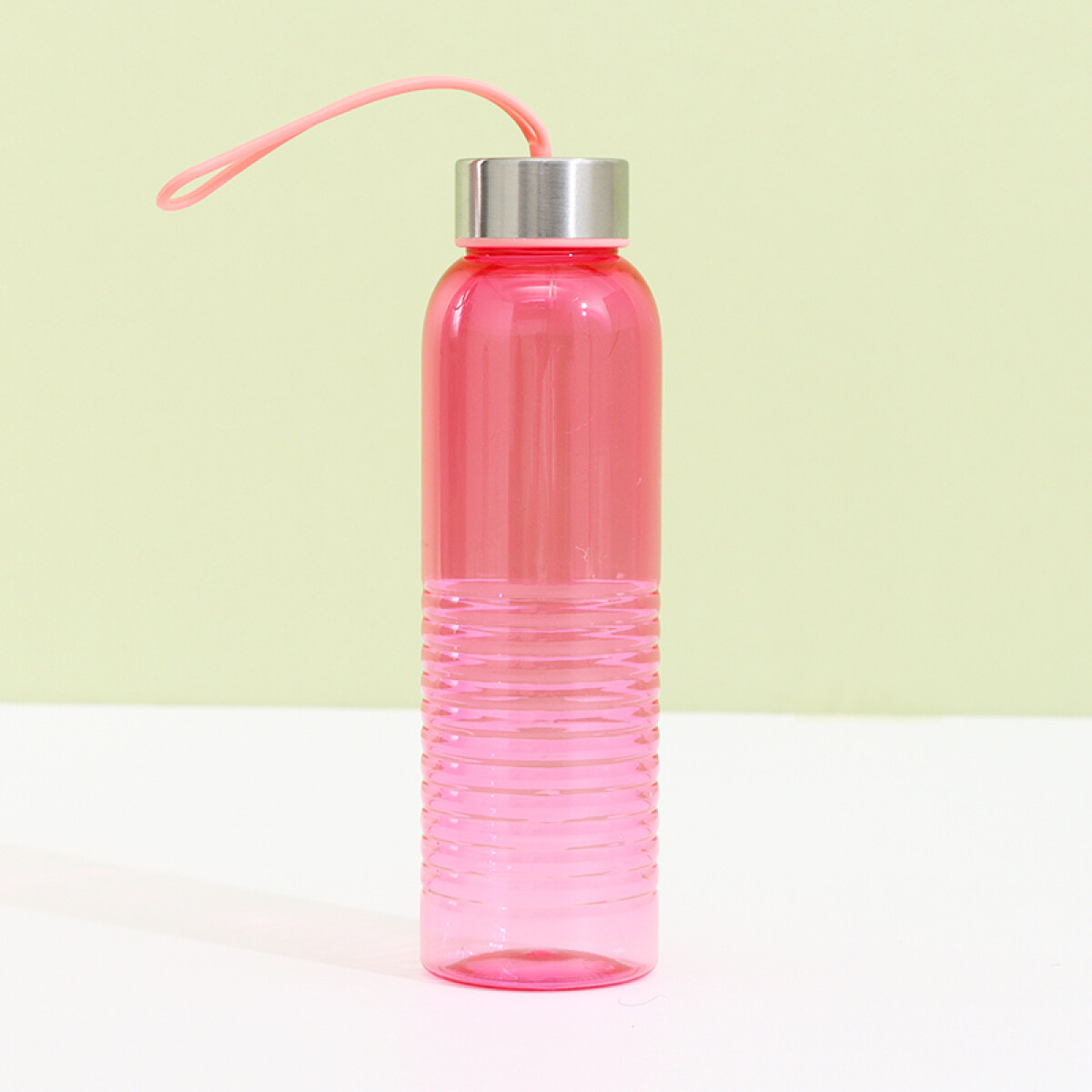 Botella Para Agua Con Asa De Transporte 600ml - Rosa - Unica 