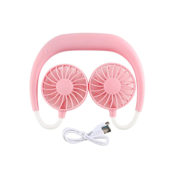Ventilador portátil mini para cuello color rosa Ventilador Portátil Mini Para Cuello Color Rosa