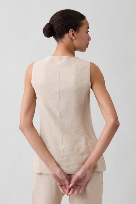 Chaleco De Lino Mujer Flax Linen