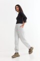 Pantalón jogger felpa GRIS MELANGE