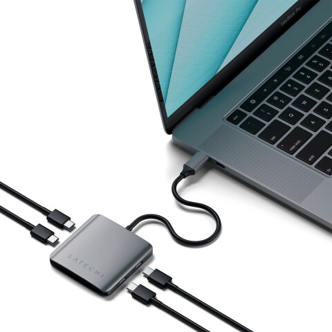 Satechi HUB 4 puertos USB-C Grey Satechi HUB 4 puertos USB-C Grey