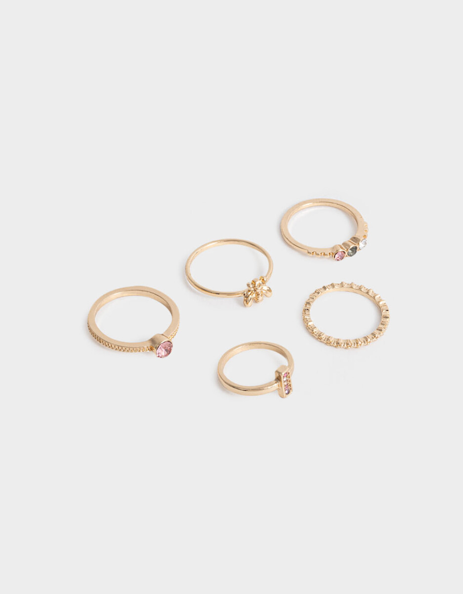 Set De Anillos Metal 