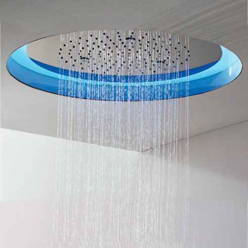 Roseta Cromo Luces Led Y Control Remoto Aqualia 000