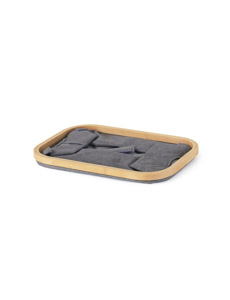 ORGANIZADOR BORDE MADERA 38X26X25CM EXT TELA GRIS ORGANIZADOR BORDE MADERA 38X26X25CM EXT TELA GRIS