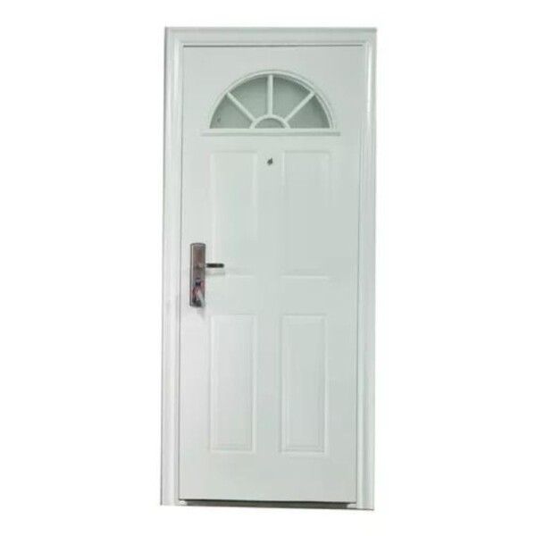 PUERTA SEMI BLINDADA RAYITO DE SOL DOBLE CHAPA DERECHA CON VIDRIO - BLANCA PUERTA SEMI BLINDADA RAYITO DE SOL DOBLE CHAPA DERECHA CON VIDRIO - BLANCA