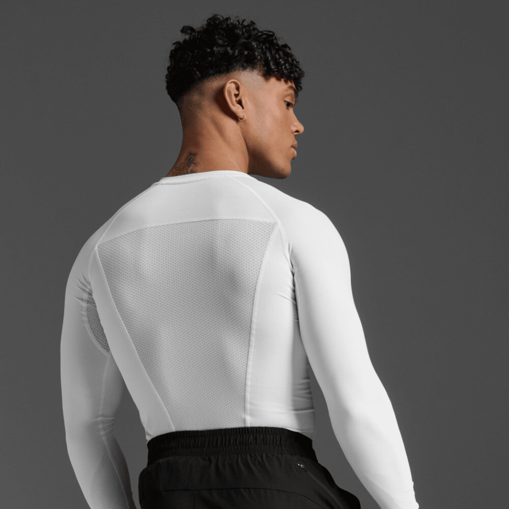 Core Compression Long Sleeve - Hombre White/no Logo