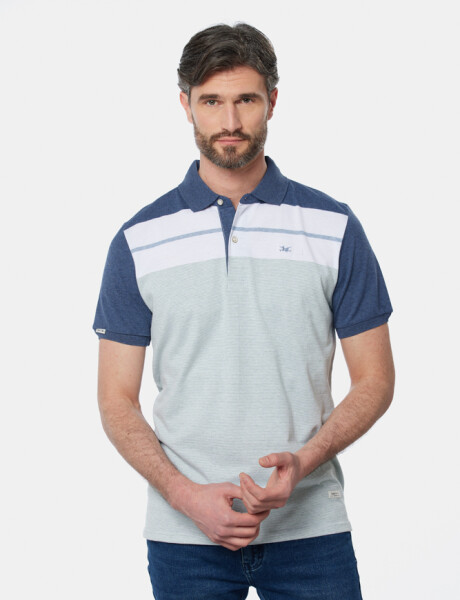 POLO JERSEY RAYADA Azul