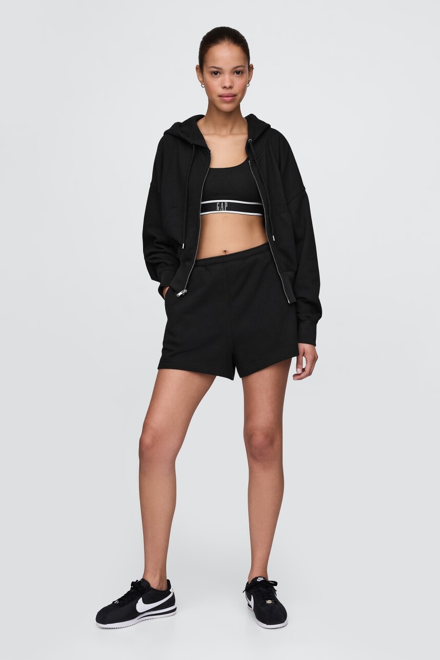 Short Deportivo Sin Felpa Mujer True Black
