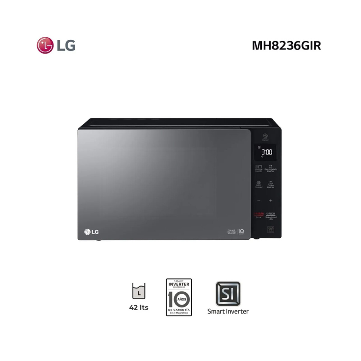 Microondas LG inverter MH8236GIR 42lts 